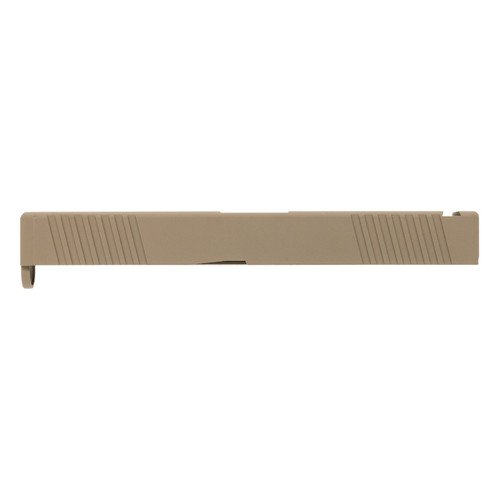 Glock® 17 Compatible FDE Slide w/ Front & Rear Serrations