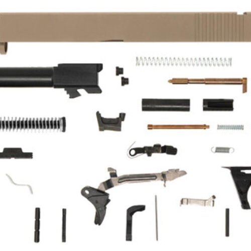 Glock® 17 Compatible Pistol Build Kit w/ FDE Rear Serrated Slide