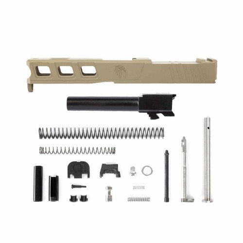 LFA Elite FDE Glock® 19 Compatible Complete Slide Kit w/ Black or Stainless Barrel (with optional Holosun RDS)